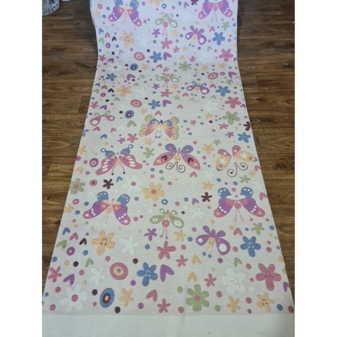 Килимова доріжка Dekoratif Latex A0011B BEIGE/PINK