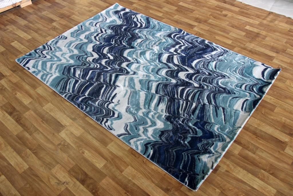 Килим LOW CANYON 122BA d.blue/l.blue