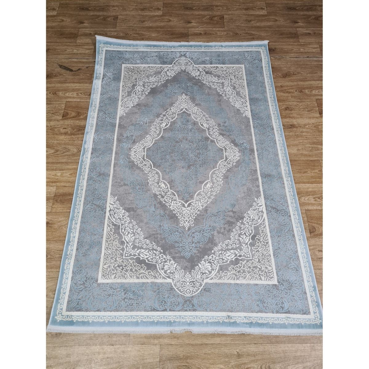 Килим Greencarpet Luxury 05986D D.GREY HB / BLUE