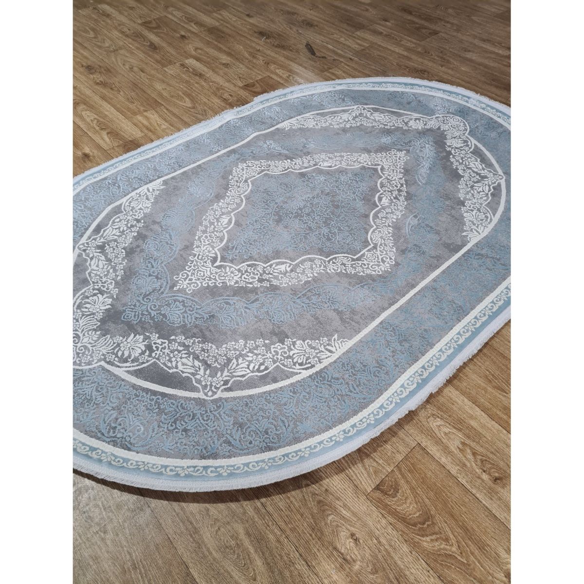 Килим Greencarpet Luxury 05986D D.GREY HB / BLUE