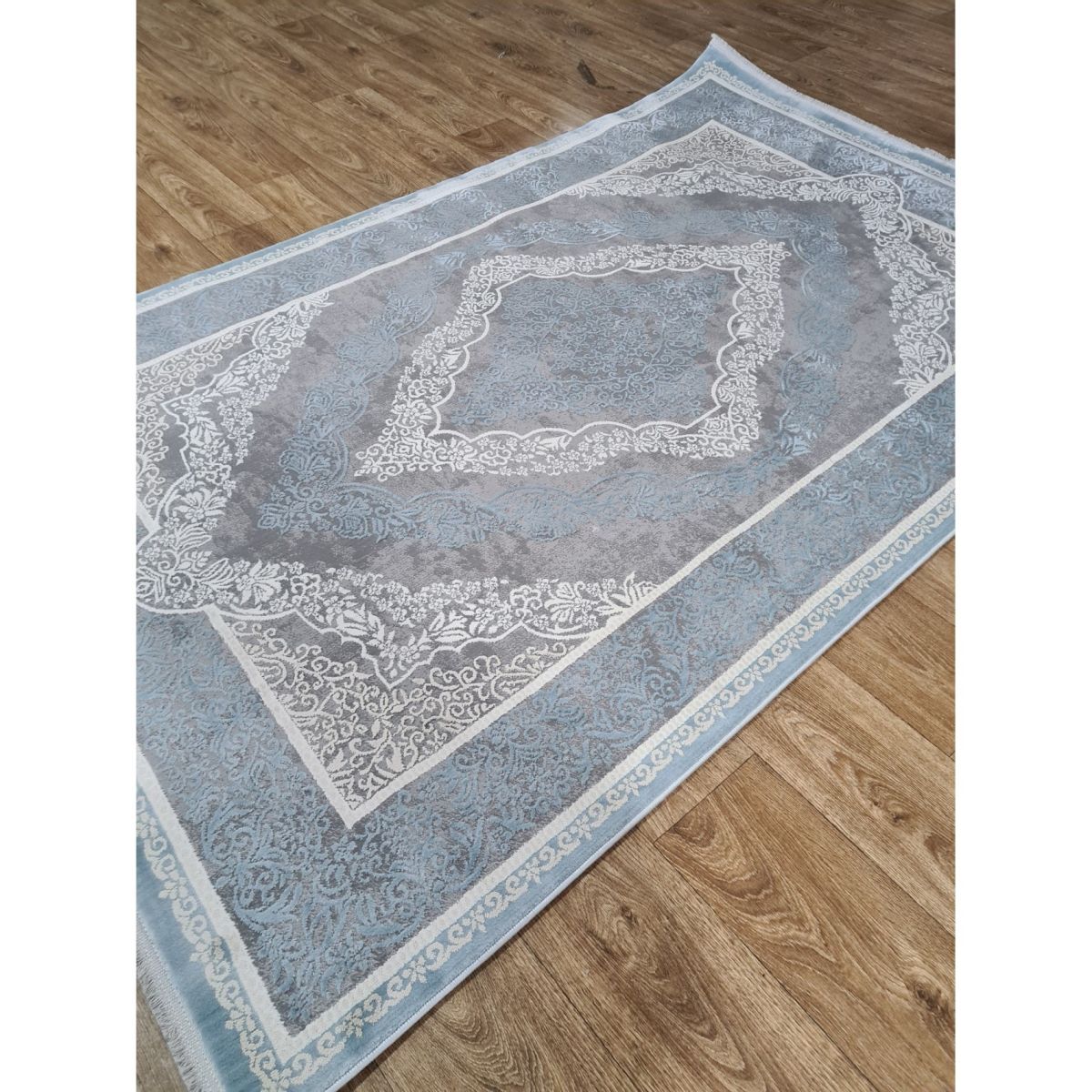Килим Greencarpet Luxury 05986D D.GREY HB / BLUE