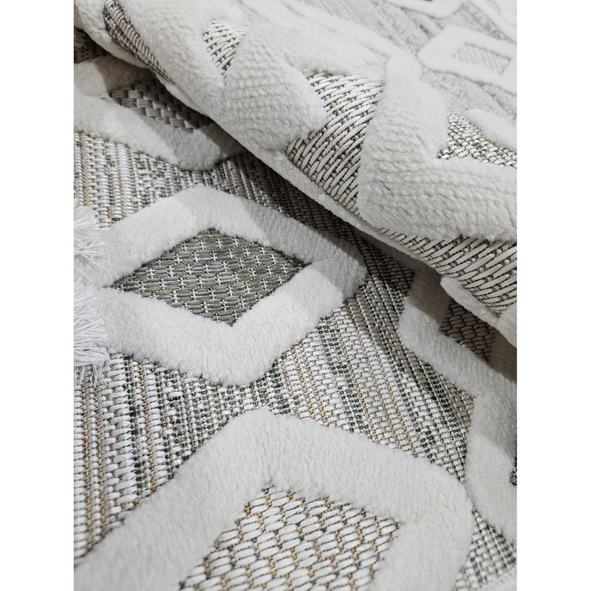 Килимова доріжка Greencarpet Dolche 4198A GREEN / CREAM