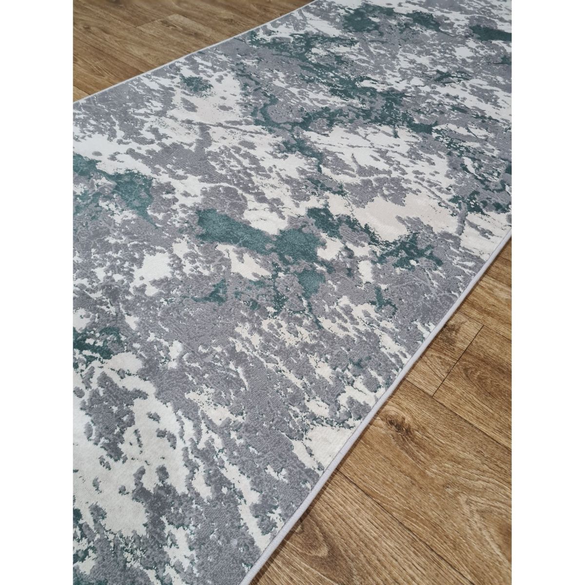 Килимова доріжка Greencarpet Luxury 05917A TURQUOISE / D.GREY HB