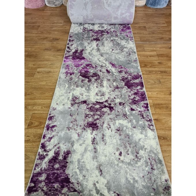 Килимова доріжка Greencarpet Moda 4591A LILAC / VIZON GRI HB