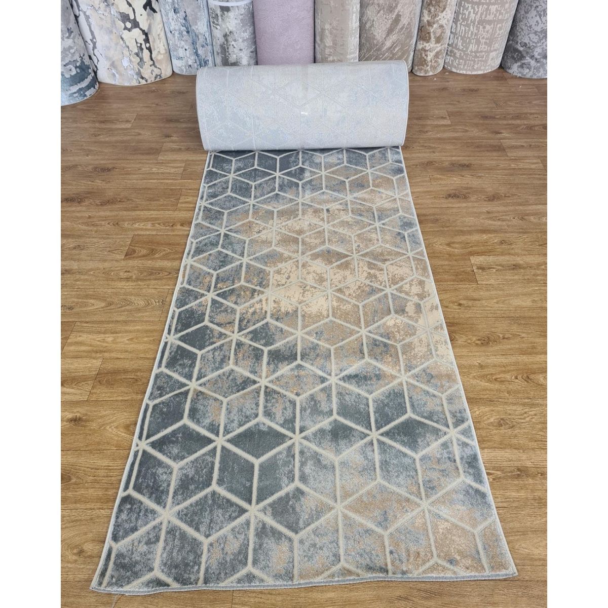 Килимова доріжка Greencarpet Picasso 5503 GREY / BEIGE HB