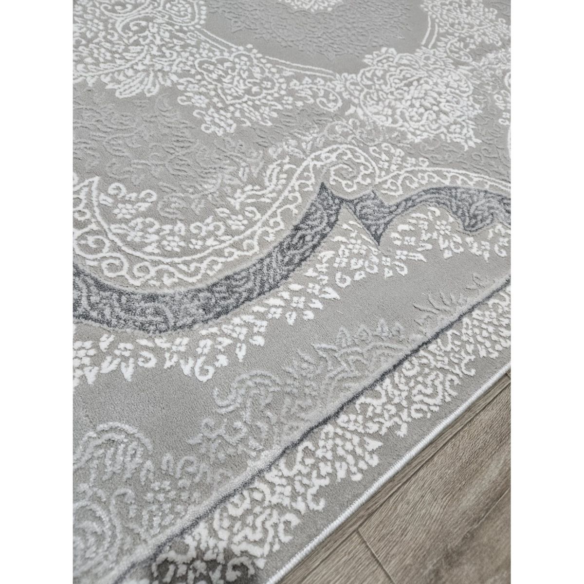 Килим Greencarpet MONOX T064B CREAM / SILVER