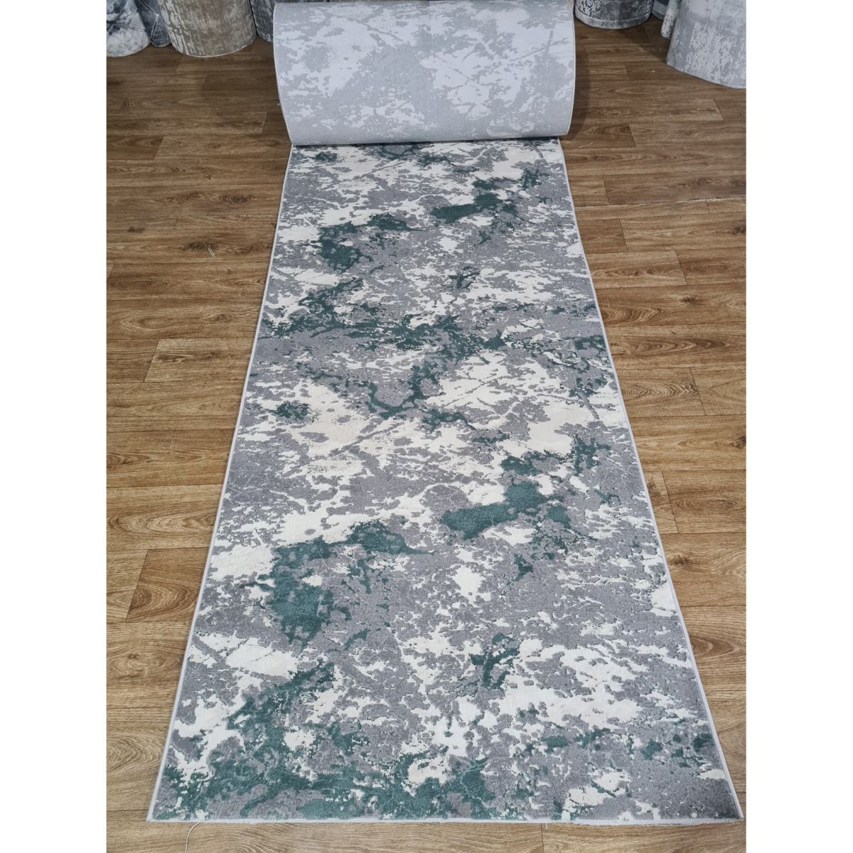 Ковровая дорожка Greencarpet Luxury 05917A TURQUOISE / D.GREY HB